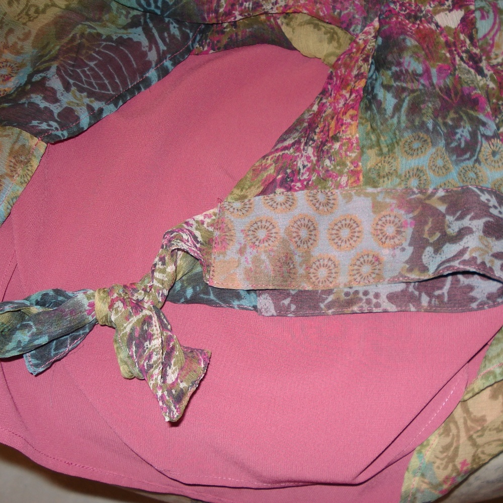 Coldwater Creek Layered 3/4 Sleeve Blouse Size M - Picture 8 of 8